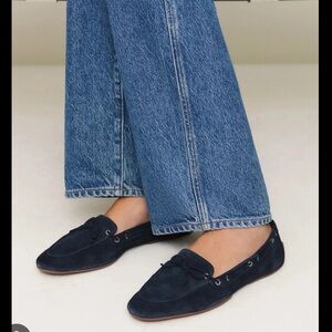 Reformation Kyla Boat Shoe in After Hours Suede: NWT!